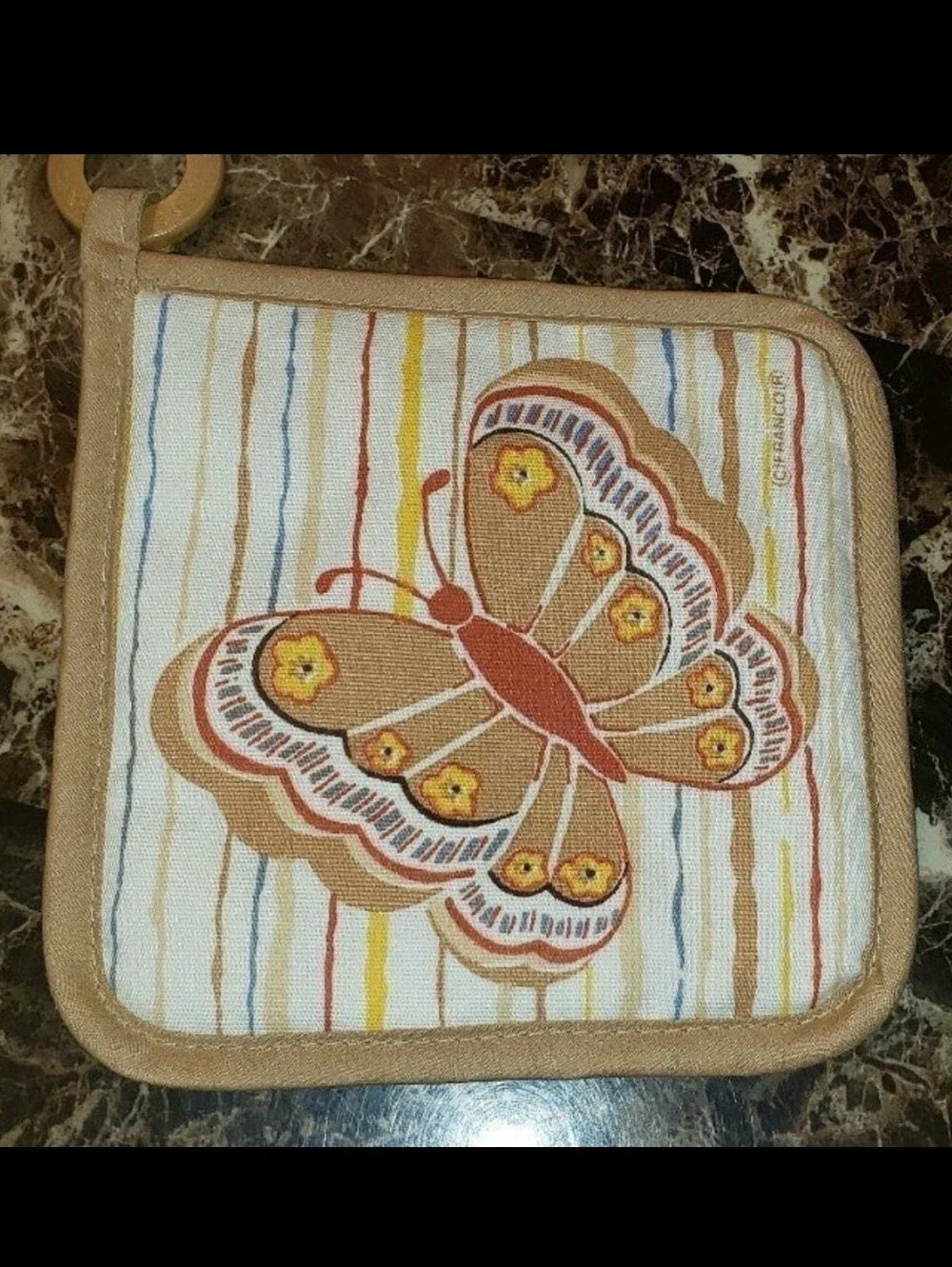 Two (2) Vintage Franco Butterfly Oven Mit/Pot Holders